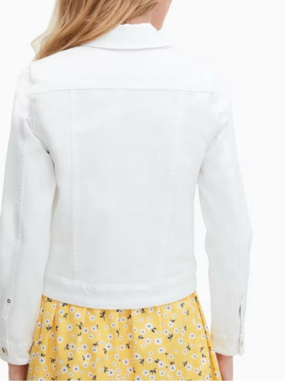 kate spade White Denim Jacket w/Pink Stripe Trim - Picture 2 of 9